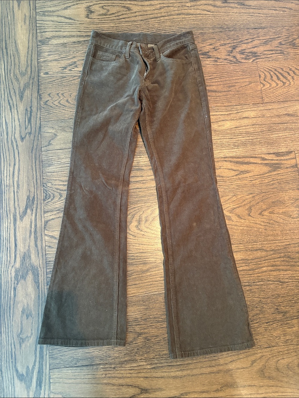 Corduroy Wide-Leg Jeans in Dark Brown